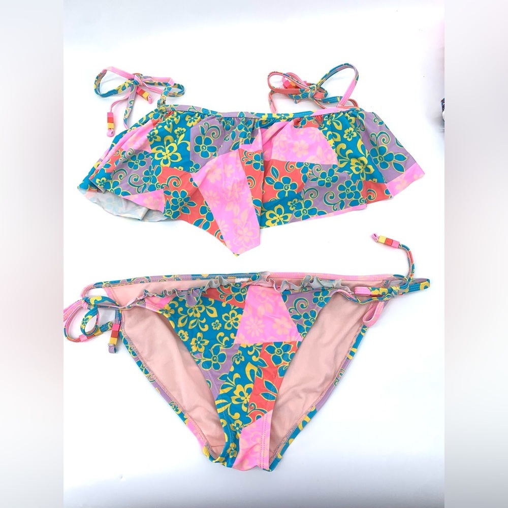 No Boundaries Multicolor Floral Bikini Size Large